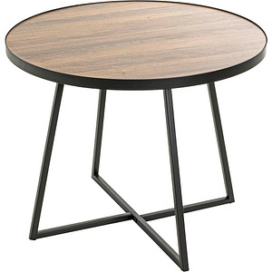HAKU Möbel Beistelltisch Holz schwarz, eiche 60,0 x 60,0 x 48,0 cm