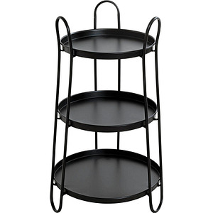 HAKU Möbel Beistelltisch Metall schwarz 43,0 x 43,0 x 72,0 cm