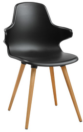 Topstar Besucherstuhl "T 2020", schwarz / buche