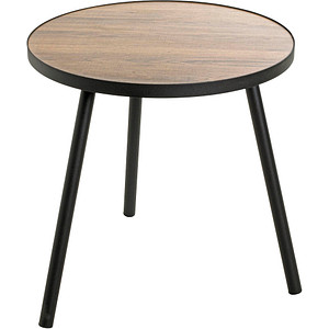 HAKU Möbel Beistelltisch Holz schwarz, eiche 50,0 x 50,0 x 52,0 cm