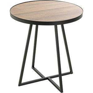 HAKU Möbel Beistelltisch Holz schwarz, eiche 48,0 x 48,0 x 52,0 cm