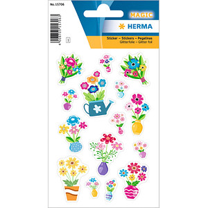 15 HERMA Aufkleber Blumen