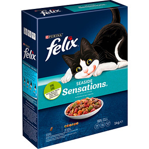 felix® Katzen-Trockenfutter Seaside Sensations Lachs und Gemüse 1,0 kg