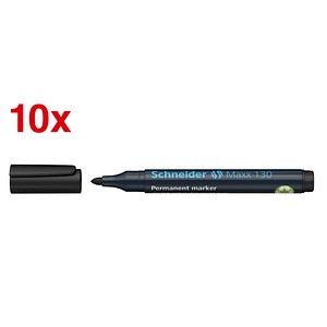 10 Schneider Maxx 130 Permanentmarker schwarz 1,0 - 3,0 mm
