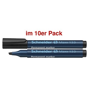 10 Schneider Maxx 133 Permanentmarker schwarz 1,0 - 4,0 mm