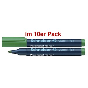 10 Schneider Maxx 133 Permanentmarker grün 1,0 - 4,0 mm