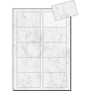 SIGEL Business Card 3C DP742 - Visitenkarten - Marble Gray - 85 x 55 mm - 225 g