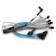 BROADCOM Cable x8 8654 2x4 8643 WHT SMC 1M
