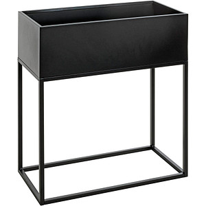 HAKU Möbel Pflanzkübel Metall schwarz rechteckig 60,0 x 70,0 cm