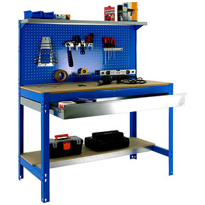 Simon Rack Werkbank SIMONWORK BT3 BOX 1200 blau 1 Schublade 121,0 x 61,0 x 144,5 cm