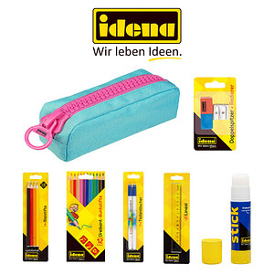 Idena Schlampermäppchen befüllt türkis 23-teilig ,