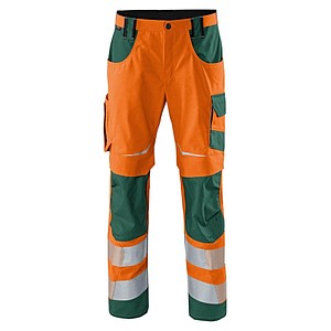 KÜBLER® unisex Warnschutzhose REFLECTIQ orange, moosgrün Größe 62