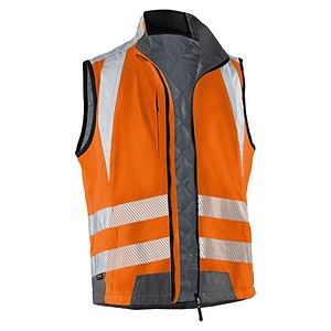KÜBLER® unisex Warnweste REFLECTIQ warnorange, anthrazit Größe 2XL