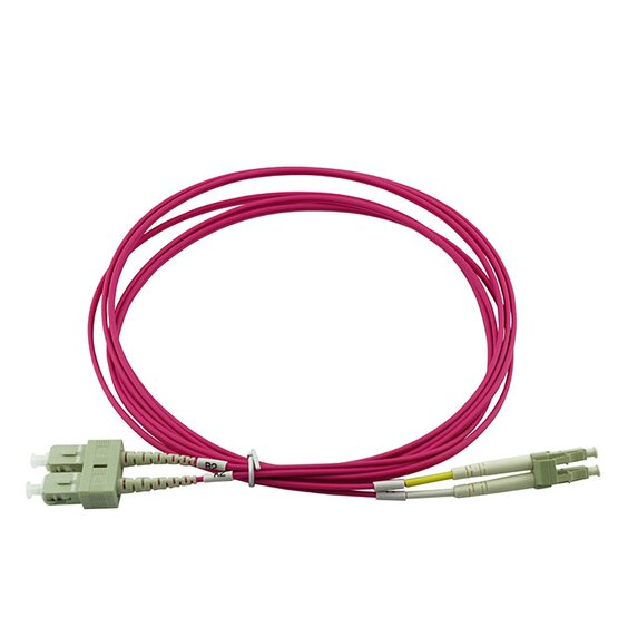 CBO BlueOptics LWL Patchkabel LC / SC MM OM4 magenta 2,0m