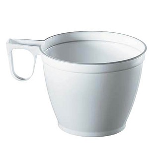 STARPAK Kunststoff-Kaffeetassen, 0,18 l, weiß, 60er