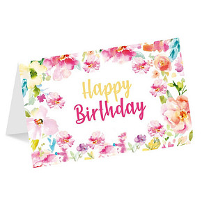 LUMA Geburtstagskarte Blumenrand DIN B6