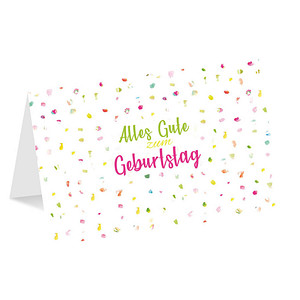 LUMA Geburtstagskarte Konfetti DIN B6