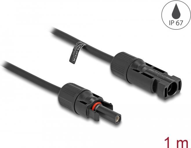 DELOCK DL4Solar Kabel 4mm  Stecker zu Buchse 1m schwarz