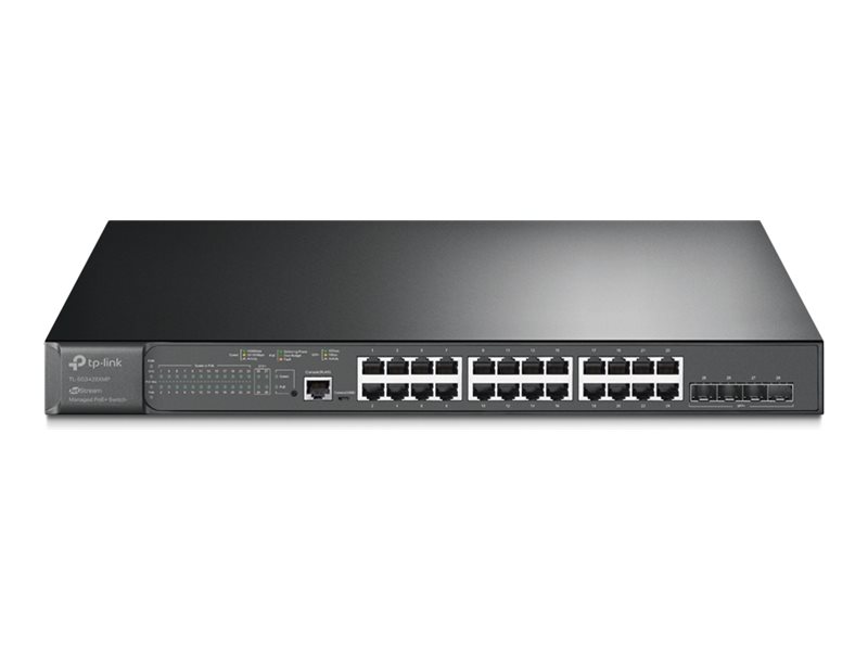 TP-LINK JetStream? 24-Port Gigabit and 4-Port 10GE SFP+ L2+ Managed Switch with