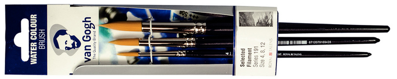 ROYAL TALENS van Gogh Aquarellpinsel-Set 191, Größen: 4/8/12