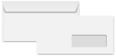 Clairalfa Briefumschläge DL, 110 x 220 mm, weiß