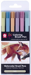 SAKURA Pinselstift Koi Colouring Brush Pen "Earth", 6er Set