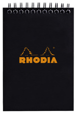 RHODIA Spiralnotizblock No. 13, DIN A6, gepunktet, schwarz
