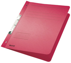 LEITZ Schlitzhefter, DIN A4, Manilakarton, rot 250 g-qm, Fassungsvermögen: 170 