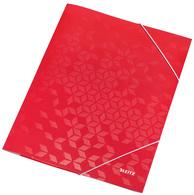 LEITZ Eckspannermappe WOW, DIN A4, Karton, rot