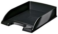 LEITZ Briefablage Plus WOW, A4, Polystyrol, schwarz-metallic senkrecht oder ver
