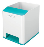 LEITZ Sound Stifteköcher WOW Duo Colour, 2 Fächer, eisblau mit zweifarbigem WOW