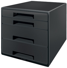 LEITZ Schubladenbox Recycle CUBE, 4 Schübe, schwarz
