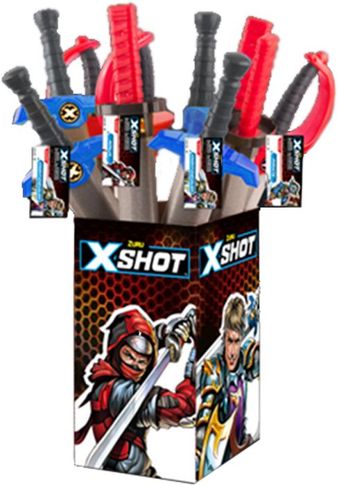 X-Shot Schwert Schaumst. sort.Display