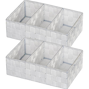 2 WENKO Adria Ordnungsboxen weiß 32,0 x 21,0 x 10,0 cm