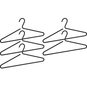 5 WENKO Kleiderbügel Lux schwarz