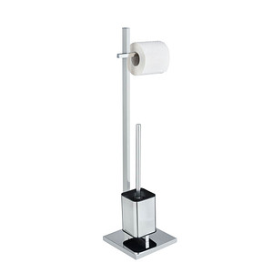 WENKO WC-Garnitur Quadro silber Metall