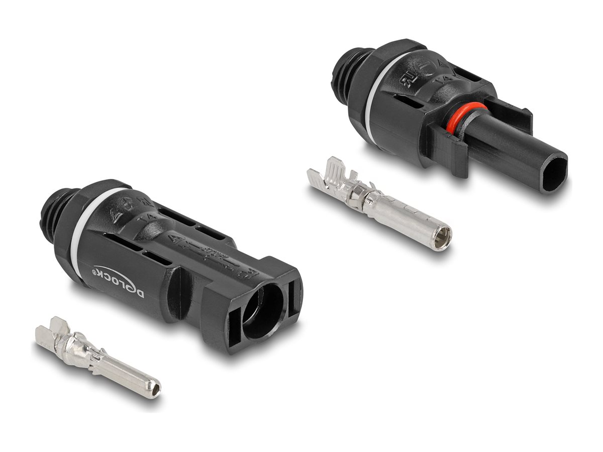 DELOCK DL4 Solar Konnektoren zum Crimpen, Stecker und Buchse