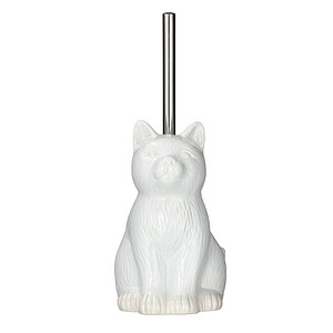 WENKO WC-Garnitur Cat weiß Stein
