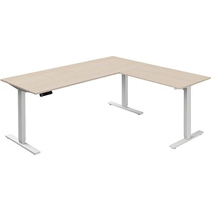 kerkmann Sitz-Steh-Schreibtisch Move 3 mit Anbau, ahorn