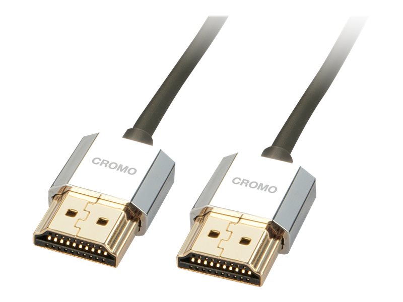 LINDY CROMO® Slim High-Speed-HDMI®-Kabel Ethernet, Typ A,1m