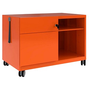 BISLEY Note™ Caddy Rollcontainer orange 2 Auszüge 80,0 x 49,0 x 56,3 cm