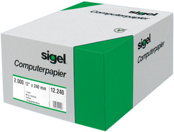 SIGEL DIN-Computer paper - Perforiertes Papier, einfach - 304,8 x 375 mm - 60 g