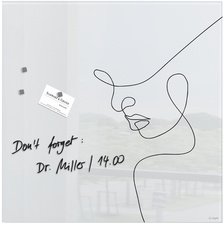 sigel Glas-Magnettafel artverum Line Art, (B)480 x (H)480 mm