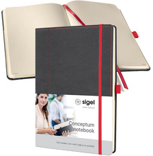 sigel Notizbuch Conceptum Design Casual, DIN A5, grau/rot