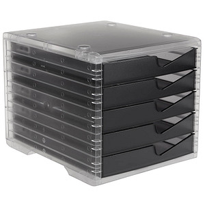 styro Schubladenbox styroswingbox light  anthrazit DIN C4 mit 5 Schubladen