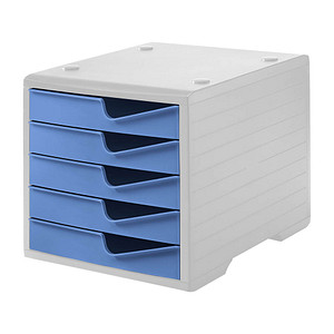 styro Schubladenbox styroswingbox  cornflower DIN C4 mit 5 Schubladen