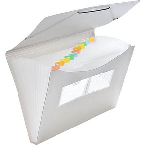 FolderSys Fächermappe 12 Fächer transparent
