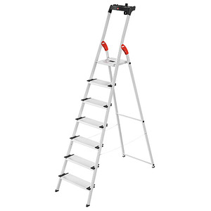 Hailo Alu-Sicherheitsleiter L80 ComfortLine, 7 Stufen Hailo Alu-Sicherheitsleiter L80 ComfortLine, 7 Stufen