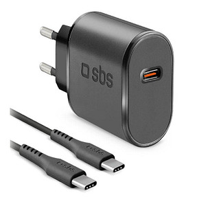 sbs Ladekabel mit Adapter schwarz 1,0 m, 15 Watt