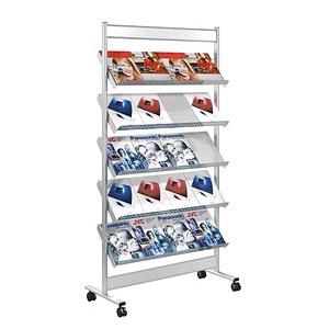 kerkmann Prospektregal Artline, für 20 x DIN A4, alusilber